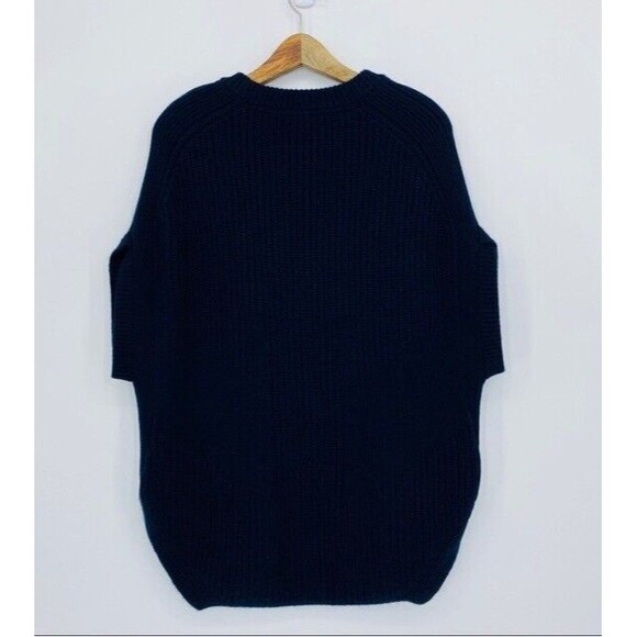 Kit & Ace Follen Cashmere Chunky Knit Oversized Sweater Tunic Top Lux Navy S/M - Picture 3 of 12